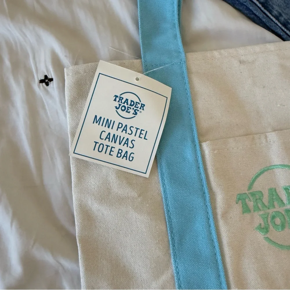 Trader Joe’s Blue and Cream‎ Tote Bag - Picture 2 of 2
